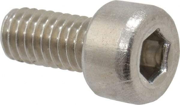 Value Collection - M4x0.70 Metric Coarse Hex Socket Drive, Socket Cap Screw - Grade 18-8 & Austenitic A2 Stainless Steel, Fully Threaded, 8mm Length Under Head - Industrial Tool & Supply