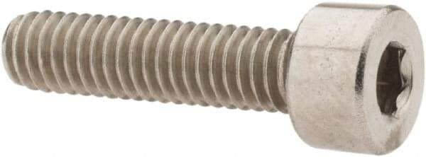 Value Collection - M4x0.70 Metric Coarse Hex Socket Drive, Socket Cap Screw - Grade 18-8 & Austenitic A2 Stainless Steel, Fully Threaded, 16mm Length Under Head - Industrial Tool & Supply