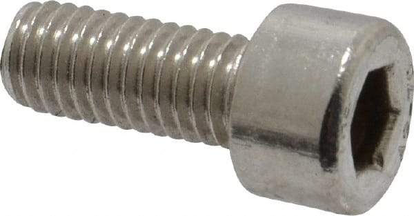 Value Collection - M5x0.80 Metric Coarse Hex Socket Drive, Socket Cap Screw - Grade 18-8 & Austenitic A2 Stainless Steel, Fully Threaded, 12mm Length Under Head - Industrial Tool & Supply
