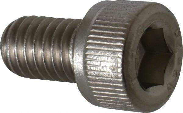 Value Collection - M6x1.00 Metric Coarse Hex Socket Drive, Socket Cap Screw - Grade 18-8 & Austenitic A2 Stainless Steel, Fully Threaded, 10mm Length Under Head - Industrial Tool & Supply