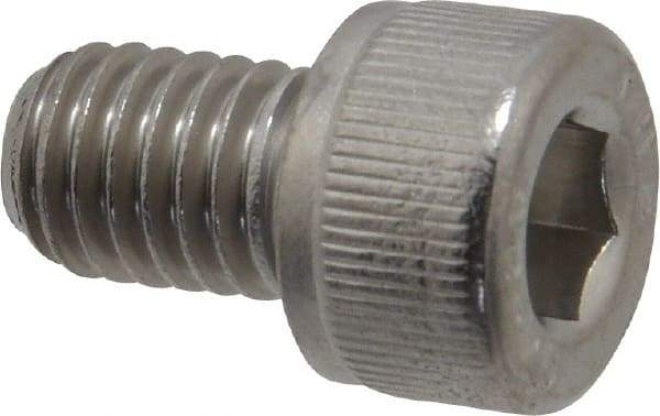 Value Collection - M8x1.25 Metric Coarse Hex Socket Drive, Socket Cap Screw - Grade 18-8 & Austenitic A2 Stainless Steel, Fully Threaded, 12mm Length Under Head - Industrial Tool & Supply
