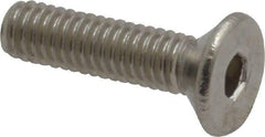 Value Collection - M4x0.70 Metric Coarse Hex Socket Drive, 90° Flat Screw - Grade 18-8 Stainless Steel, Fully Threaded, 16mm OAL - Industrial Tool & Supply