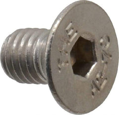 Value Collection - M5x0.80 Metric Coarse Hex Socket Drive, 90° Flat Screw - Grade 18-8 Stainless Steel, Fully Threaded, 8mm OAL - Industrial Tool & Supply