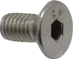 Value Collection - M5x0.80 Metric Coarse Hex Socket Drive, 90° Flat Screw - Grade 18-8 Stainless Steel, Fully Threaded, 10mm OAL - Industrial Tool & Supply