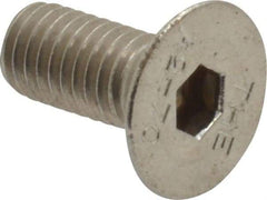 Value Collection - M5x0.80 Metric Coarse Hex Socket Drive, 90° Flat Screw - Grade 18-8 Stainless Steel, Fully Threaded, 12mm OAL - Industrial Tool & Supply