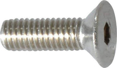 Value Collection - M5x0.80 Metric Coarse Hex Socket Drive, 90° Flat Screw - Grade 18-8 Stainless Steel, Fully Threaded, 16mm OAL - Industrial Tool & Supply