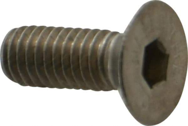 Value Collection - M6x1.00 Metric Coarse Hex Socket Drive, 90° Flat Screw - Grade 18-8 Stainless Steel, Fully Threaded, 16mm OAL - Industrial Tool & Supply