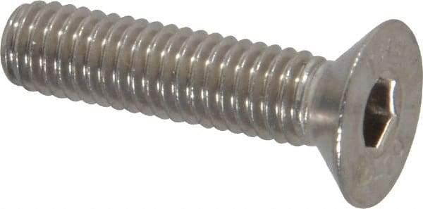 Value Collection - M6x1.00 Metric Coarse Hex Socket Drive, 90° Flat Screw - Grade 18-8 Stainless Steel, Partially Threaded, 25mm OAL - Industrial Tool & Supply