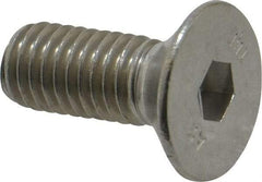 Value Collection - M8x1.25 Metric Coarse Hex Socket Drive, 90° Flat Screw - Grade 18-8 Stainless Steel, Fully Threaded, 20mm OAL - Industrial Tool & Supply