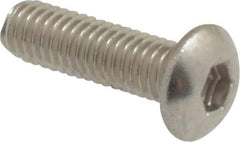 Value Collection - M3x0.50 Metric Coarse Hex Socket Drive, Button Screw - Grade 18-8 Stainless Steel, Fully Threaded, 10mm Length Under Head - Industrial Tool & Supply