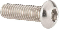 Value Collection - M6x1.00 Metric Coarse Hex Socket Drive, Button Screw - Grade 18-8 Stainless Steel, Fully Threaded, 20mm Length Under Head - Industrial Tool & Supply