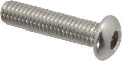 Value Collection - M6x1.00 Metric Coarse Hex Socket Drive, Button Screw - Grade 18-8 Stainless Steel, Partially Threaded, 25mm Length Under Head - Industrial Tool & Supply
