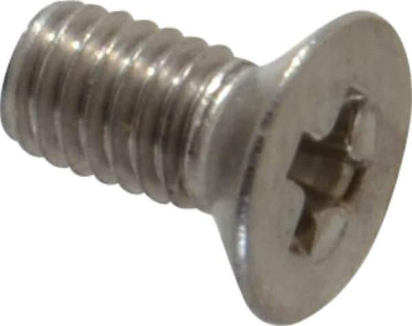 Value Collection - M3x0.50 Metric Coarse, 6mm OAL Phillips Drive Machine Screw - Flat Head, Grade 18-8 Stainless Steel, Uncoated, Without Washer - Industrial Tool & Supply