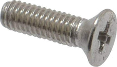 Value Collection - M3x0.50 Metric Coarse, 10mm OAL Phillips Drive Machine Screw - Flat Head, Grade 18-8 Stainless Steel, Uncoated, Without Washer - Industrial Tool & Supply
