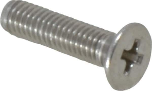 Value Collection - M3x0.50 Metric Coarse, 12mm OAL Phillips Drive Machine Screw - Flat Head, Grade 18-8 Stainless Steel, Uncoated, Without Washer - Industrial Tool & Supply
