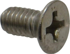 Value Collection - M4x0.70 Metric Coarse, 8mm OAL Phillips Drive Machine Screw - Flat Head, Grade 18-8 Stainless Steel, Uncoated, Without Washer - Industrial Tool & Supply