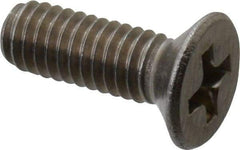 Value Collection - M4x0.70 Metric Coarse, 12mm OAL Phillips Drive Machine Screw - Flat Head, Grade 18-8 Stainless Steel, Uncoated, Without Washer - Industrial Tool & Supply