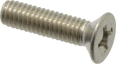 Value Collection - M4x0.70 Metric Coarse, 16mm OAL Phillips Drive Machine Screw - Flat Head, Grade 18-8 Stainless Steel, Uncoated, Without Washer - Industrial Tool & Supply