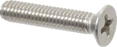 Value Collection - M4x0.70 Metric Coarse, 20mm OAL Phillips Drive Machine Screw - Flat Head, Grade 18-8 Stainless Steel, Uncoated, Without Washer - Industrial Tool & Supply