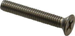 Value Collection - M4x0.70 Metric Coarse, 25mm OAL Phillips Drive Machine Screw - Flat Head, Grade 18-8 Stainless Steel, Uncoated, Without Washer - Industrial Tool & Supply