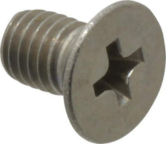 Value Collection - M5x0.80 Metric Coarse, 8mm OAL Phillips Drive Machine Screw - Flat Head, Grade 18-8 Stainless Steel, Uncoated, Without Washer - Industrial Tool & Supply
