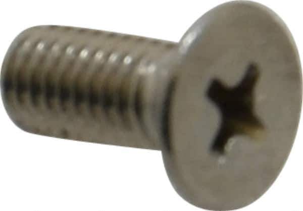 Value Collection - M5x0.80 Metric Coarse, 12mm OAL Phillips Drive Machine Screw - Flat Head, Grade 18-8 Stainless Steel, Uncoated, Without Washer - Industrial Tool & Supply