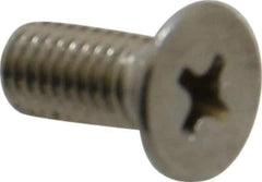 Value Collection - M5x0.80 Metric Coarse, 12mm OAL Phillips Drive Machine Screw - Flat Head, Grade 18-8 Stainless Steel, Uncoated, Without Washer - Industrial Tool & Supply