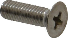 Value Collection - M5x0.80 Metric Coarse, 16mm OAL Phillips Drive Machine Screw - Flat Head, Grade 18-8 Stainless Steel, Uncoated, Without Washer - Industrial Tool & Supply