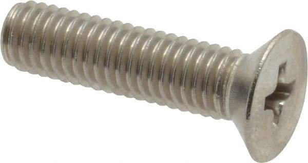 Value Collection - M5x0.80 Metric Coarse, 20mm OAL Phillips Drive Machine Screw - Flat Head, Grade 18-8 Stainless Steel, Uncoated, Without Washer - Industrial Tool & Supply