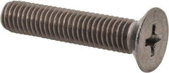 Value Collection - M5x0.80 Metric Coarse, 25mm OAL Phillips Drive Machine Screw - Flat Head, Grade 18-8 Stainless Steel, Uncoated, Without Washer - Industrial Tool & Supply