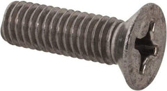 Value Collection - M6x1.00 Metric Coarse, 20mm OAL Phillips Drive Machine Screw - Flat Head, Grade 18-8 Stainless Steel, Uncoated, Without Washer - Industrial Tool & Supply