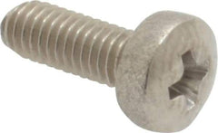 Value Collection - M3x0.50 Metric Coarse, 8mm Length Under Head Phillips Drive Machine Screw - Pan Head, Grade 18-8 Stainless Steel, Uncoated, Without Washer - Industrial Tool & Supply