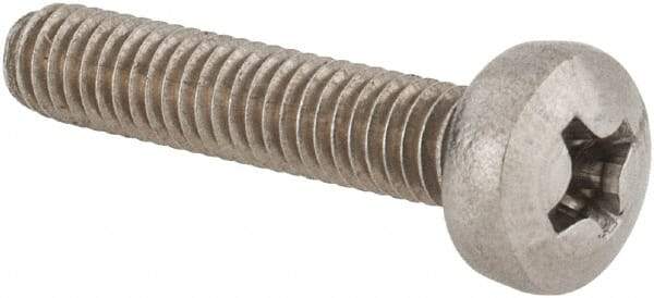 Value Collection - M4x0.70 Metric Coarse, 20mm Length Under Head Phillips Drive Machine Screw - Pan Head, Grade 18-8 Stainless Steel, Uncoated, Without Washer - Industrial Tool & Supply