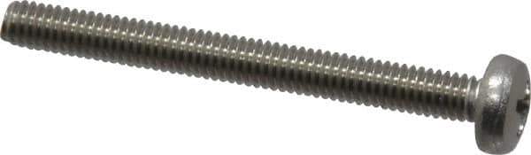 Value Collection - M4x0.70 Metric Coarse, 30mm Length Under Head Phillips Drive Machine Screw - Pan Head, Grade 18-8 Stainless Steel, Uncoated, Without Washer - Industrial Tool & Supply
