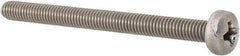 Value Collection - M4x0.70 Metric Coarse, 50mm Length Under Head Phillips Drive Machine Screw - Pan Head, Grade 18-8 Stainless Steel, Uncoated, Without Washer - Industrial Tool & Supply