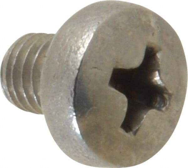 Value Collection - M5x0.80 Metric Coarse, 6mm Length Under Head Phillips Drive Machine Screw - Pan Head, Grade 18-8 Stainless Steel, Uncoated, Without Washer - Industrial Tool & Supply