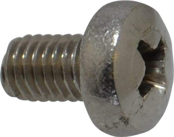 Value Collection - M5x0.80 Metric Coarse, 8mm Length Under Head Phillips Drive Machine Screw - Pan Head, Grade 18-8 Stainless Steel, Uncoated, Without Washer - Industrial Tool & Supply