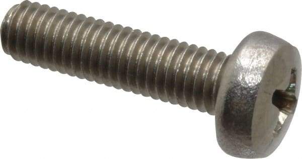 Value Collection - M5x0.80 Metric Coarse, 20mm Length Under Head Phillips Drive Machine Screw - Pan Head, Grade 18-8 Stainless Steel, Uncoated, Without Washer - Industrial Tool & Supply
