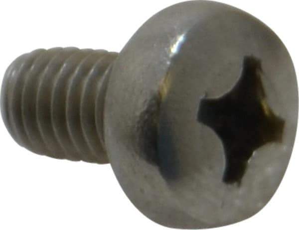 Value Collection - M6x1.00 Metric Coarse, 10mm Length Under Head Phillips Drive Machine Screw - Pan Head, Grade 18-8 Stainless Steel, Uncoated, Without Washer - Industrial Tool & Supply