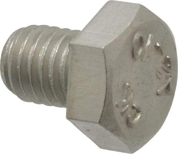 Value Collection - M8x1.25mm Metric Coarse, 10mm Length Under Head Hex Head Cap Screw - Fully Threaded, Grade 18-8 & Austenitic A2 Stainless Steel, 13mm Hex - Industrial Tool & Supply