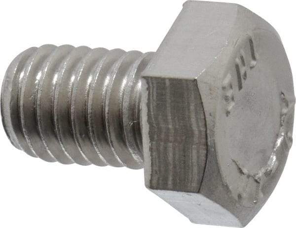 Value Collection - M8x1.25mm Metric Coarse, 12mm Length Under Head Hex Head Cap Screw - Fully Threaded, Grade 18-8 & Austenitic A2 Stainless Steel, 13mm Hex - Industrial Tool & Supply