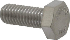 Value Collection - M8x1.25mm Metric Coarse, 20mm Length Under Head Hex Head Cap Screw - Fully Threaded, Grade 18-8 & Austenitic A2 Stainless Steel, 13mm Hex - Industrial Tool & Supply