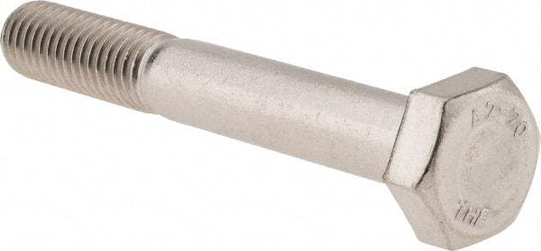 Value Collection - M10x1.50mm Metric Coarse, 70mm Length Under Head Hex Head Cap Screw - Partially Threaded, Grade 18-8 & Austenitic A2 Stainless Steel, 17mm Hex - Industrial Tool & Supply