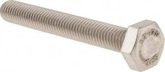 Value Collection - M10x1.50mm Metric Coarse, 75mm Length Under Head Hex Head Cap Screw - Fully Threaded, Grade 18-8 & Austenitic A2 Stainless Steel, 17mm Hex - Industrial Tool & Supply