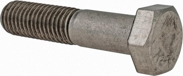 Value Collection - M12x1.75mm Metric Coarse, 55mm Length Under Head Hex Head Cap Screw - Partially Threaded, Grade 18-8 & Austenitic A2 Stainless Steel, 19mm Hex - Industrial Tool & Supply