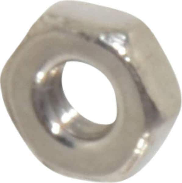 Value Collection - M2.5x0.45 Stainless Steel Right Hand Hex Nut - 4mm Across Flats, 1.6mm High, Uncoated - Industrial Tool & Supply