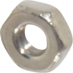 Value Collection - M2.5x0.45 Stainless Steel Right Hand Hex Nut - 4mm Across Flats, 1.6mm High, Uncoated - Industrial Tool & Supply