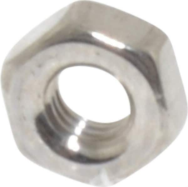 Value Collection - M3x0.50 Stainless Steel Right Hand Hex Nut - 5.5mm Across Flats, 2.4mm High, Uncoated - Industrial Tool & Supply