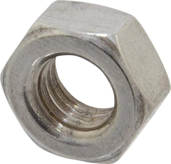 Value Collection - M8x1.25 Stainless Steel Right Hand Hex Nut - 13mm Across Flats, 6.5mm High, Uncoated - Industrial Tool & Supply