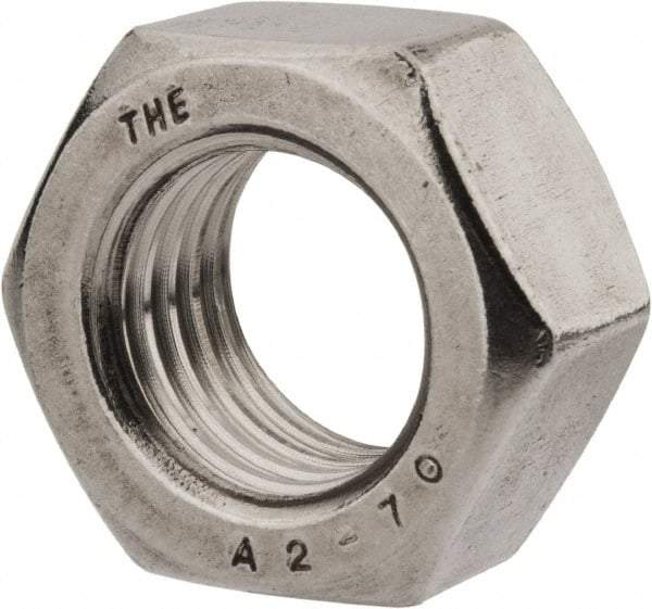 Value Collection - M24x3.00 Stainless Steel Right Hand Hex Nut - 36mm Across Flats, 19mm High, Uncoated - Industrial Tool & Supply